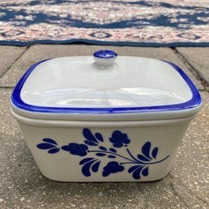 Beautiful Viana Do Castelo hand painted, signed & numbered covered dish w/ lid